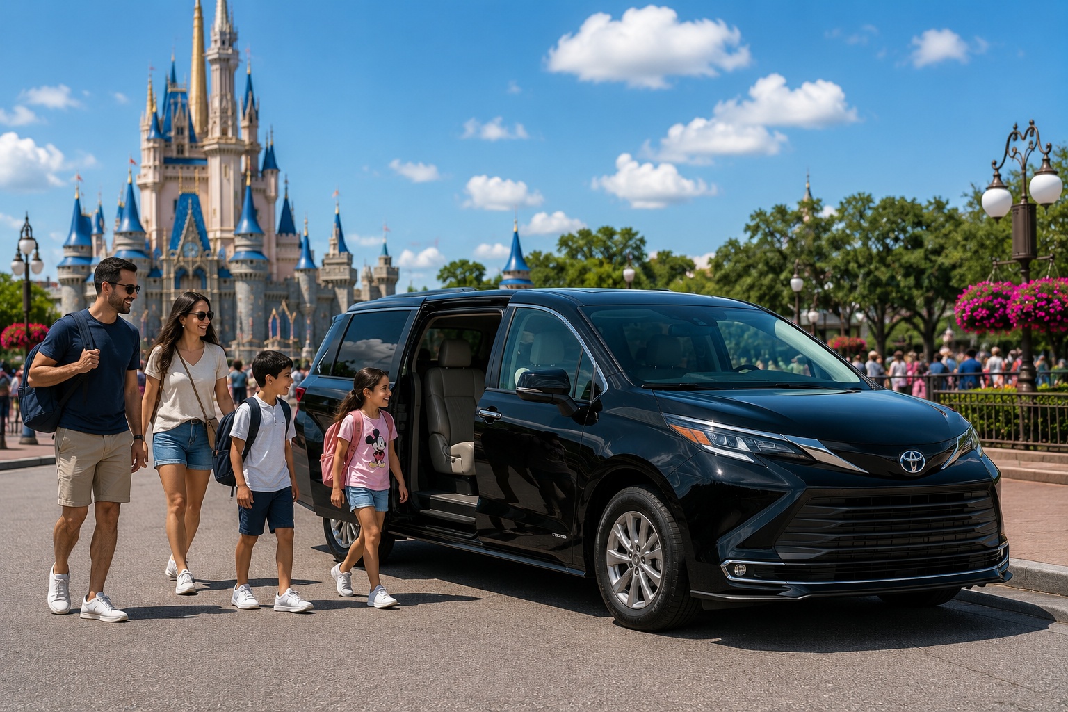 Clean SUV interior — comfortable private ride for Orlando families and travelers